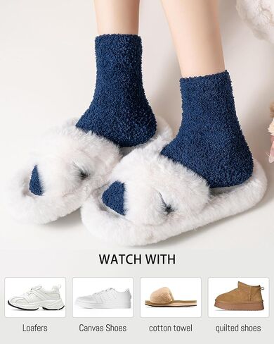 Ultra-Soft and Comfortable Cloud Socks for Both Women and Men - Premium Quality Cozy Luxury Fabric Lounge Socks - 2 Pairs in Saudi Arabia