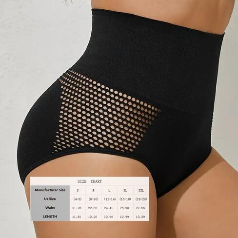3 PCS Women High Waist Seamless Shaping Underwear Set, Tummy Support Mesh Patch Design, Soft Fit Smoothing Innerwear in Saudi Arabia