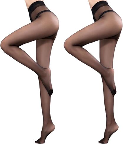 Anti-scratch elastic transparent tights women's magic elastic stockings skin color tights black stockings in Saudi Arabia