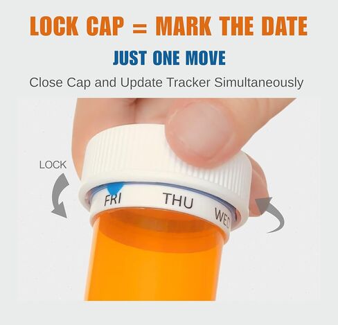 Smart Pill Bottle, Automatic Medication Reminder, Pill Organizer, 7 Day Weekly Tracker, Daily Medicine Dispenser, Child-Resistant Cap, Seniors Friendly in Saudi Arabia