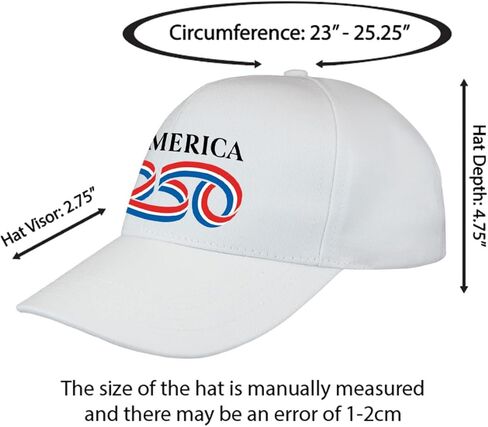 Official White Structured Hats | Authorized America250th Celebration Headwear in Saudi Arabia
