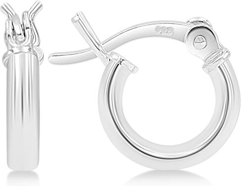 KEZEF 925 Sterling Silver Hoop Earrings For Women, Men | 2mm Thin High Polished Silver Hoop Earrings Hypoallergenic | Lightweight Jewelry Earring 45mm Diameter in Kuwait