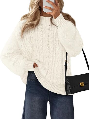MEROKEETY سترات الخريف النسائية المتماسكة 2025 طويلة الأكمام فانوس Crewneck مكتنزة فضفاضة البلوز القمم ملابس الشتاء in Saudi Arabia