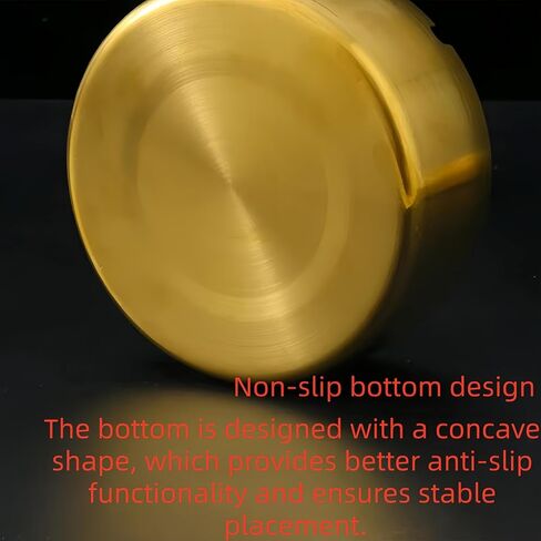 1PC Gold Ashtray With Windproof U-Groove Design Sleek Smooth Finish for Indoor Outdoor Patio Table Smoking Bar Office Use, Gold in Saudi Arabia