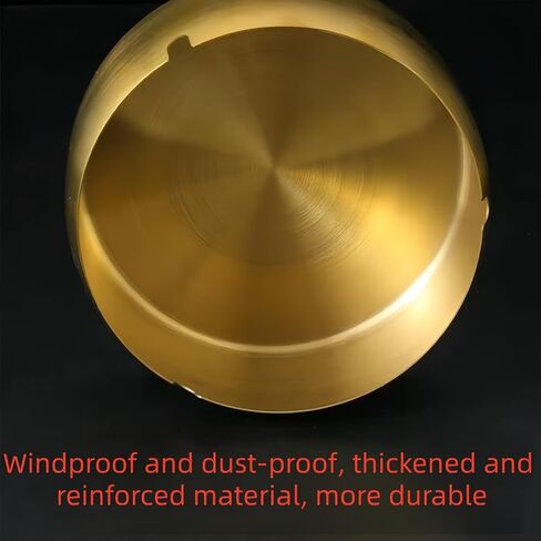 1PC Gold Ashtray With Windproof U-Groove Design Sleek Smooth Finish for Indoor Outdoor Patio Table Smoking Bar Office Use, Gold in Saudi Arabia