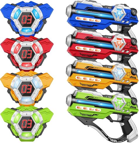 Tag Guns Set of 4 Laser Tag with Digital LED Score Display Vests for Teens in Kuwait