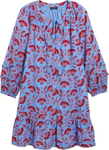vineyard vines Women's Jeleeza Cotton Voile Ruffle Tunic in Saudi Arabia