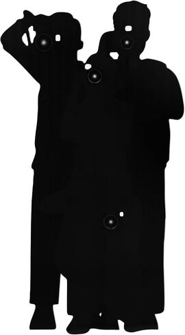 Pinkunn 6 Ft Paparazzi Silhouette Cardboard Cutout Stand-Up Movie Award Night Party Decorations Backdrop Photo Prop Stand Up Life Size Celebrity Star Party Decor Famous Photo Prop Stand Up(Novel) in Saudi Arabia