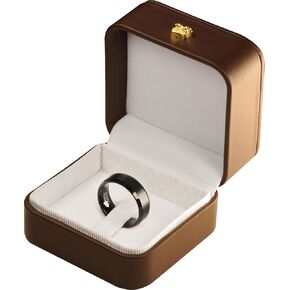 LAODA Black Ring Box for Men for Engagement, Wedding,Proposal Luxury PU Leather Material Ring Storage Holder Box with Clip for Men's Thick Wide Wedding Band and Women's Big Rings in Saudi Arabia