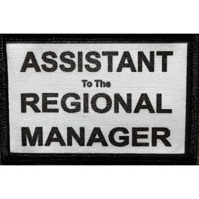 RedheadedTshirts - Assistant to The Regional Manager Morale Patch -Made in The USA- Perfect for Your Flight Suit, Backpack, Plate Carrier, Ruck, or Helmet in Kuwait