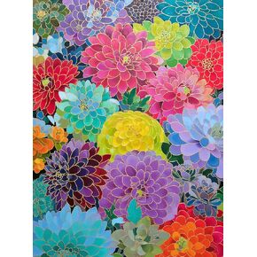 Cross & Glory - Golden Peony Dreams - 1000 قطعة Jigsaw Puzzle للبالغين | عمل فني مستوحى من الفسيفساء مع تفاصيل أوراق الذهب | جودة قسط in Kuwait