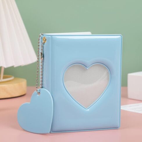 3-inch Solid Color Photo Album Love Hollow Photocard Holder Heart Pendant Kpop Cards Collect Book Album in Saudi Arabia