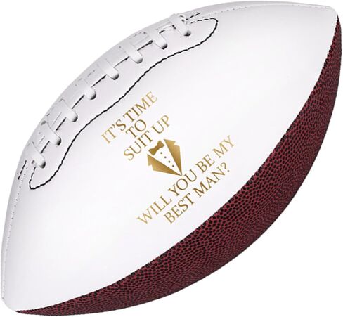 6 Pack Wedding Groomsmen Proposal Gifts Football for Best Man Groomsman Souvenirs Gifts Will You Be My Groomsman Keepsakes Football Lover Gifts for Best Men Groomsmen Team Gift Set in Kuwait