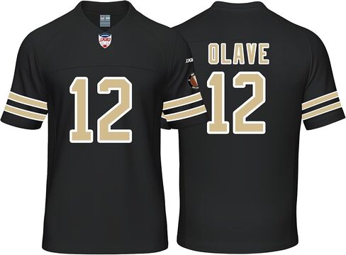 Custom Mens/Youth Football Stitched T-Shirt for Sports Fan Black/White No Brand/Logos in Kuwait