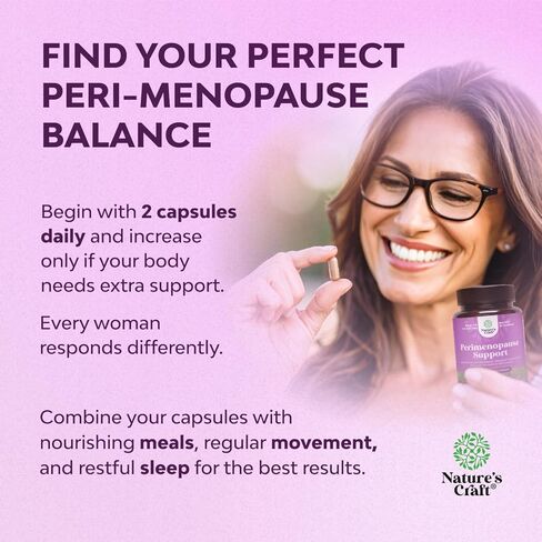 Complete Perimenopause Supplement for Women - Multibenefit Menopause Ease for Women with Maca Root Vitex Berry & Black Cohosh for Hot Flashes Night Sweats Hormone Balance and Mood Support (1 Month) in Saudi Arabia