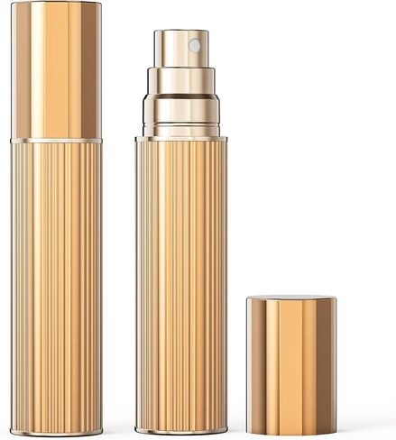 رذاذ عطر 10 مل قابل لإعادة الملء، زجاجة عطر مملوءة ببطانة زجاجية، موزع كولونيا صغير، حجم الجيب بخاخ محمول للنساء والرجال هدية رحلة سيارة كروز 0.34 أونصة (ذهبي) in Saudi Arabia