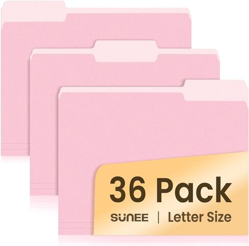 SUNEE File Folders, 30 Pack Manilla Folders 8.5 x 11, Colored File Folders Home Office School Supplies for Documents Files Paper, 6 Bright Colors in Saudi Arabia