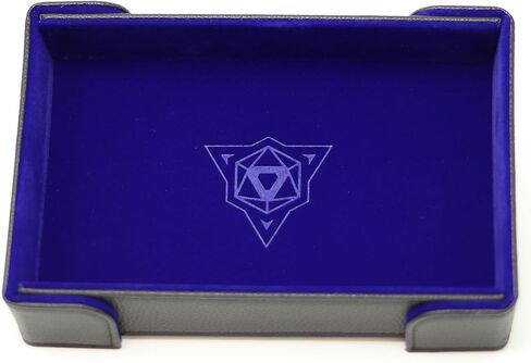 PU Leather Magnetic Folding Portable Dice Tray and Dice Mat for DND and Roleplaying Games - Perfectly Sized for Portability - Gray in Saudi Arabia