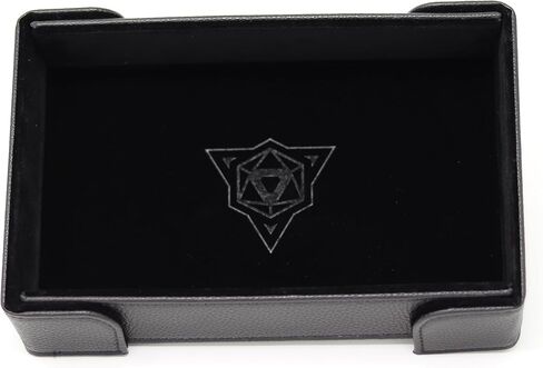 PU Leather Magnetic Folding Portable Dice Tray and Dice Mat for DND and Roleplaying Games - Perfectly Sized for Portability - Gray in Saudi Arabia