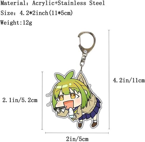 Shikanoko Noko Keychain 5Pcs Set,Anime My Deer Friend Shikanoko Cosplay Acrylic Keyrings for Fans in Saudi Arabia