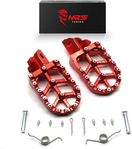 MZS Motorcycle Foot Pegs, Front Adjustable Footpegs Rider Foot Pedal Black CNC Compatible with ZX4R ZX4RR 2023-2024 / ZX25R 2021-2022 / EX400 2018-2023 / Z400 2019-2023 in Kuwait