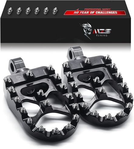 MZS Motorcycle Foot Pegs, Front Adjustable Footpegs Rider Foot Pedal Black CNC Compatible with ZX4R ZX4RR 2023-2024 / ZX25R 2021-2022 / EX400 2018-2023 / Z400 2019-2023 in Kuwait