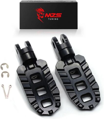 MZS Motorcycle Foot Pegs, Front Adjustable Footpegs Rider Foot Pedal Black CNC Compatible with ZX4R ZX4RR 2023-2024 / ZX25R 2021-2022 / EX400 2018-2023 / Z400 2019-2023 in Kuwait