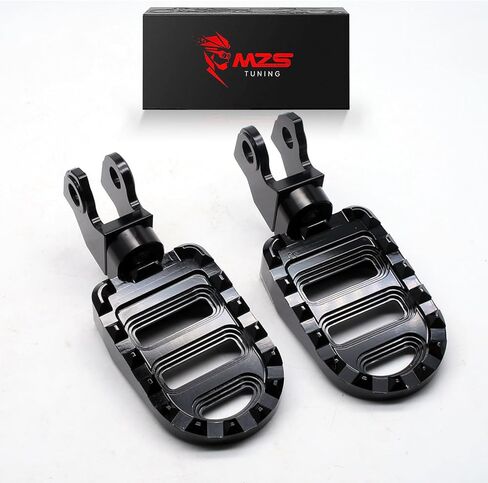MZS Motorcycle Foot Pegs, Front Adjustable Footpegs Rider Foot Pedal Black CNC Compatible with ZX4R ZX4RR 2023-2024 / ZX25R 2021-2022 / EX400 2018-2023 / Z400 2019-2023 in Kuwait