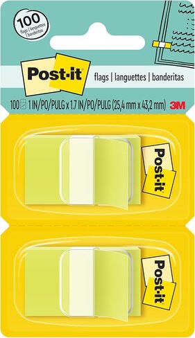 Post-it Flags, 50/Dispenser, 2 Dispensers/Pack, 1 in Wide, Red (680-RD2) in Kuwait