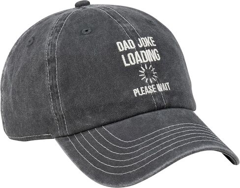 قبعة بيسبول Primitives من Kathy Dad Joke Loading، سوداء اللون مع إبزيم معدني قابل للتعديل in Saudi Arabia