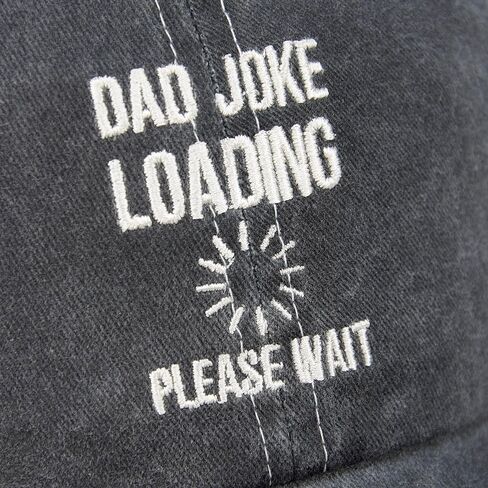قبعة بيسبول Primitives من Kathy Dad Joke Loading، سوداء اللون مع إبزيم معدني قابل للتعديل in Saudi Arabia