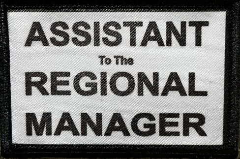 RedheadedTshirts - Assistant to The Regional Manager Morale Patch -Made in The USA- Perfect for Your Flight Suit, Backpack, Plate Carrier, Ruck, or Helmet in Kuwait