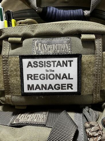 RedheadedTshirts - Assistant to The Regional Manager Morale Patch -Made in The USA- Perfect for Your Flight Suit, Backpack, Plate Carrier, Ruck, or Helmet in Kuwait