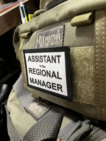 RedheadedTshirts - Assistant to The Regional Manager Morale Patch -Made in The USA- Perfect for Your Flight Suit, Backpack, Plate Carrier, Ruck, or Helmet in Kuwait