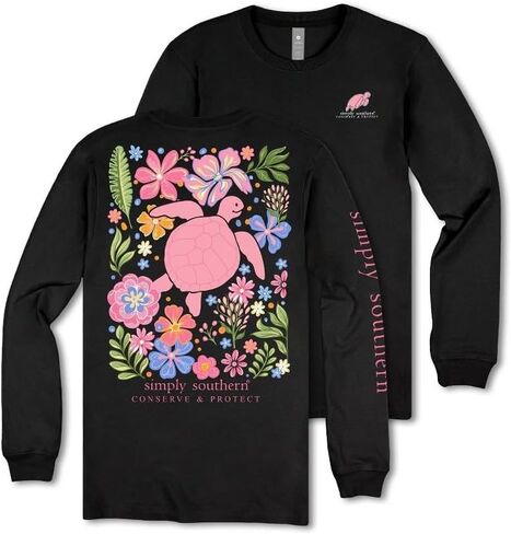 Simply Southern Track Turtle - Dream Flowers - Conserve & Protect - Youth Long Sleeve in Saudi Arabia