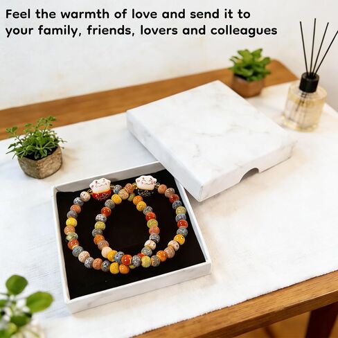 Lucky Cat Bracelet with Ceramic Cat Pendant, Feng Shui Good Luck Bracelet for Women, Wealth & Protection Pulsera Ojo de Gato Jewelry in Saudi Arabia
