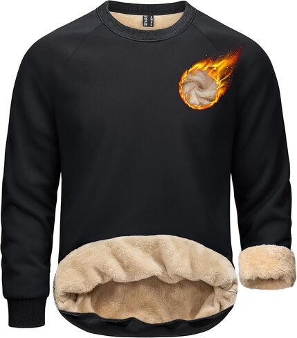 TACVASEN رجالي شيربا اصطف بلوزات الشتاء الصوف منتصف الوزن البلوز سترة دافئة Crewneck البلوز in Saudi Arabia