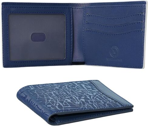 Real Leather Mens Leather Wallet Bifold RFID Blocking Slim Minimalist Front Pocket With 5 Card Slots, 1 ID Window & 1 Cash Pocket - Includes Gift Box in Saudi Arabia