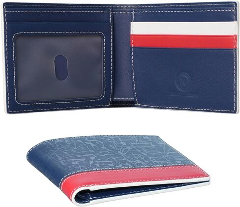 Real Leather Mens Leather Wallet Bifold RFID Blocking Slim Minimalist Front Pocket With 5 Card Slots, 1 ID Window & 1 Cash Pocket - Includes Gift Box in Saudi Arabia