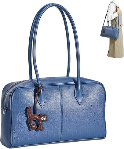 Genuine Leather Swing Zip Shoulder Bag Top-Handle Handbags， Leather Shoulder Purses for Women Vintage Bag Leather Tote Bag in Saudi Arabia