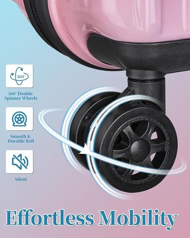 Checked Luggage, 24 Inch Hardside Suitcase, Lightweight Hardshell with TSA Lock, Large Suitcase with Spinner Wheels in Saudi Arabia