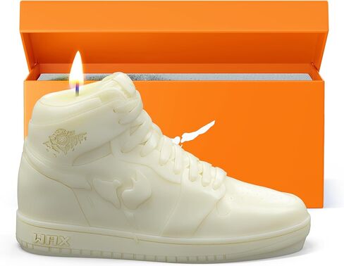 Sneaker Candle in Gift Box - Air Wax - Birthday Gifts for Teenage Boys - Hypebeast Gifts for Sneakerhead Room Decor - White Elephant Candle Men - Gift for Teen Boys - Cool Stuff for Sneakerheads in Saudi Arabia