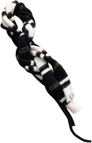 Knit Scarf for Women Long Skinny Belt Necktie Neck Scarf Girls Photo Props Long Neckerchief 2000s Trend in Saudi Arabia