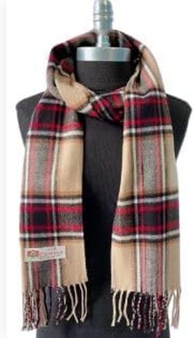 Irvint&Co Women’s Cashmere Scarf Plaid Camel black/red Warm Long Soft Shawl Winter Wrap For Women and Men in Saudi Arabia