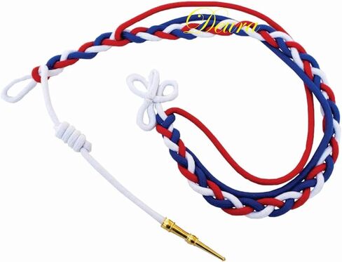 US ARMY MILITARY Double Strand Shoulder RED WHITE BLUE Cord with Gold Tip in Saudi Arabia