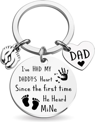 First Time Dad Gifts from Daughter Son, Fathers Day Mens Gift for New Dad, I've Had My Daddy's Heart Keychain in Saudi Arabia