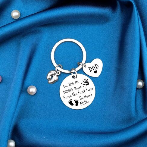 First Time Dad Gifts from Daughter Son, Fathers Day Mens Gift for New Dad, I've Had My Daddy's Heart Keychain in Saudi Arabia