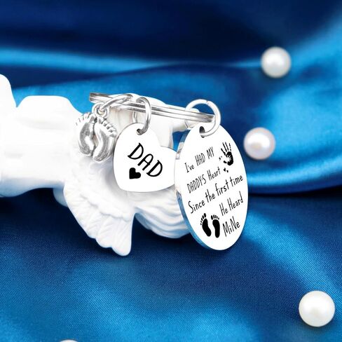 First Time Dad Gifts from Daughter Son, Fathers Day Mens Gift for New Dad, I've Had My Daddy's Heart Keychain in Saudi Arabia