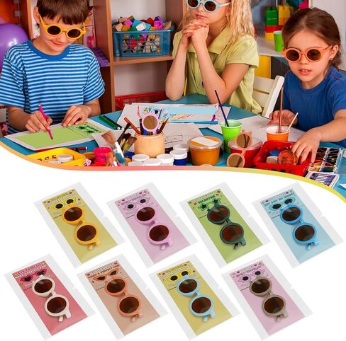 24 Sets Valentine's Day Classroom Gifts for Kids Valentines Sunglasses with Cards School Classroom Exchange Gifts Bulk for Party Favors Toddler Boys Girls in Saudi Arabia