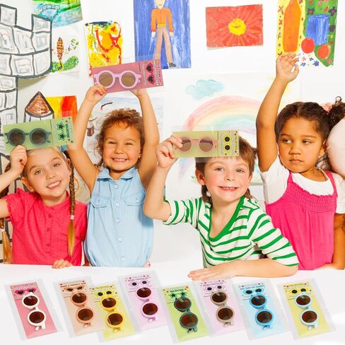 24 Sets Valentine's Day Classroom Gifts for Kids Valentines Sunglasses with Cards School Classroom Exchange Gifts Bulk for Party Favors Toddler Boys Girls in Saudi Arabia